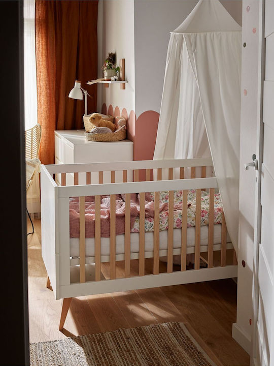 Kidscom Babybett Schaukel Weiß mit Matratze