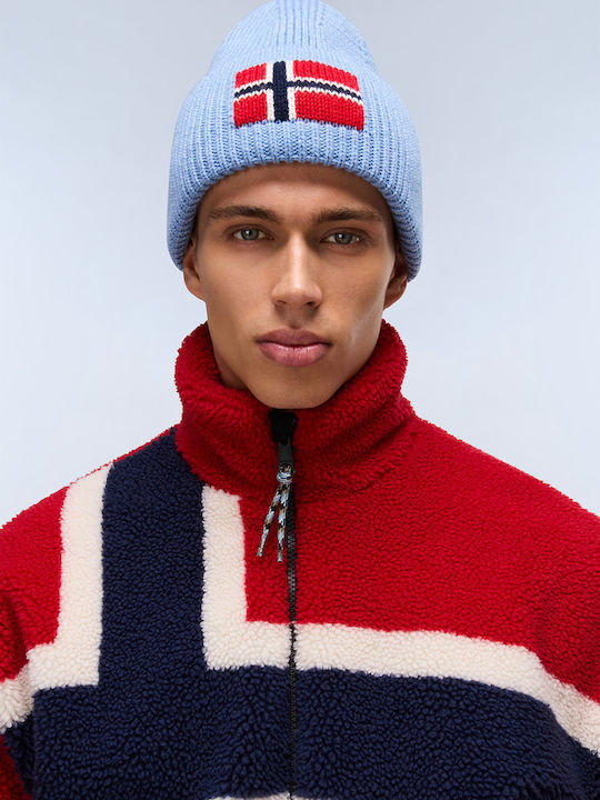 Beanie Unisex Σκούφος Πλεκτός σε Μπλε χρώμα