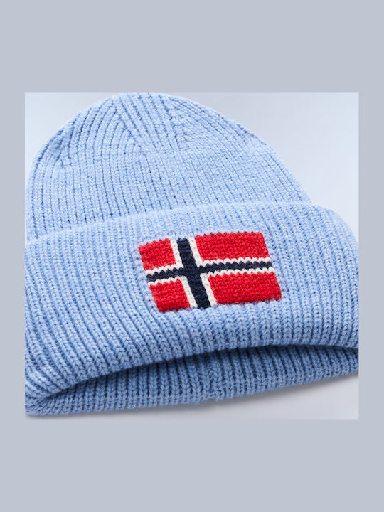 Beanie Unisex Σκούφος Πλεκτός σε Μπλε χρώμα