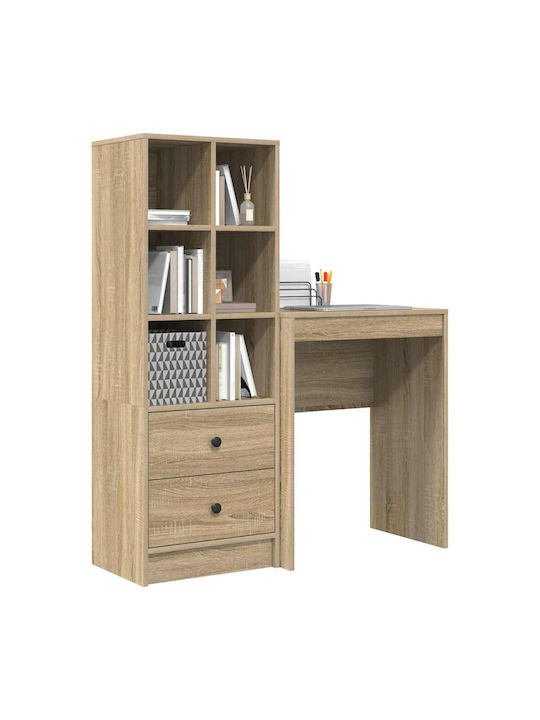 Kids Desk with Library Samona Beech 60x40x76cm