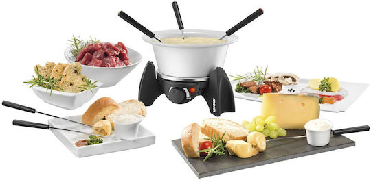 Unold Electric Metallic Fondue Pot for 6 Persons Silver 11.5x11.5x16.5cm
