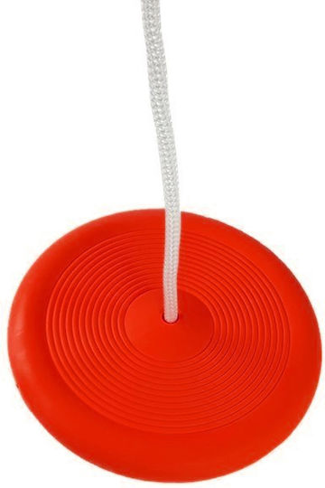 Lean Toys Κούνια Δίσκος Κρεμαστή Πλαστική 59x28x28εκ. Κόκκινη