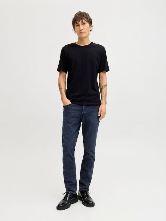 Herren Jeanshose Elastische Slim Straight Fit Blaue