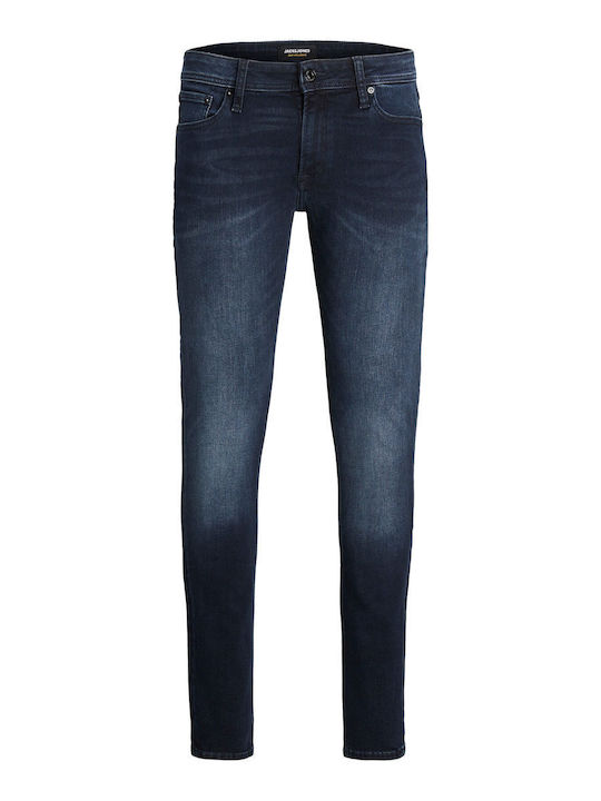 Herren Jeanshose Elastische Slim Straight Fit Blaue