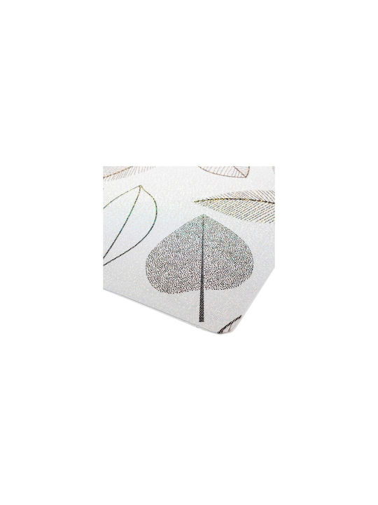 Σουπλά Pvc Ασημί Φύλλα Metallic Printed 30x45cm Σουπλά Pvc Ασημί Φύλλα Metallic Printed 30x45cm