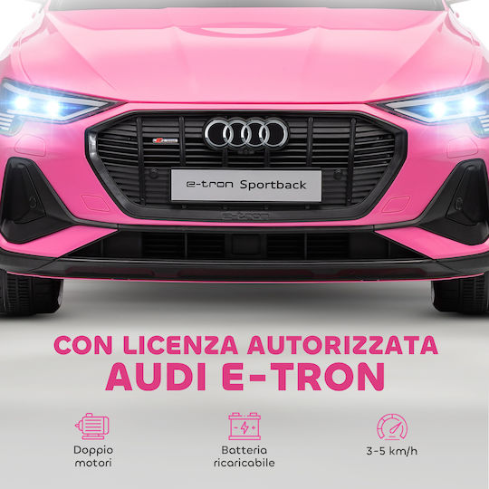 Audi E-Tron Μονοθέσιο με Τηλεκοντρόλ Licensed 12 Volt Ροζ