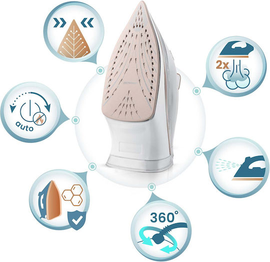 Berdsen Σίδερο Ατμού 3000W με Κεραμική Πλάκα White