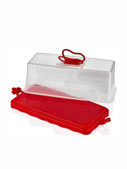 Herzberg Cake Stand Red 33.5x17x12.5cm