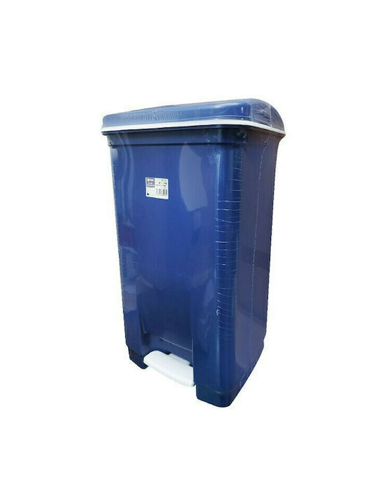 Viomes Waste Bin Waste Plastic with Pedal Blue 40lt 1pcs