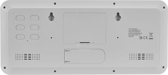TFA Tabletop Digital Clock White 60.4525.02