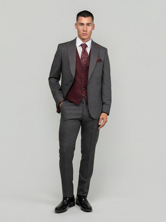Dezign Men's Suit with Vest Burgundy S-2624 | Skroutz.mt Dezign Men's Suit with Vest Burgundy S-2624 | Skroutz.mt