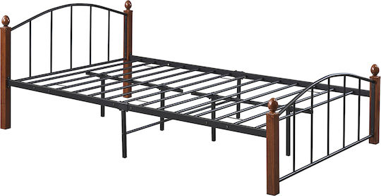 Laramie Κρεβάτι Ημίδιπλο για Στρώμα 120x200cm Μαύρο Laramie Κρεβάτι Ημίδιπλο για Στρώμα 120x200cm Μαύρο