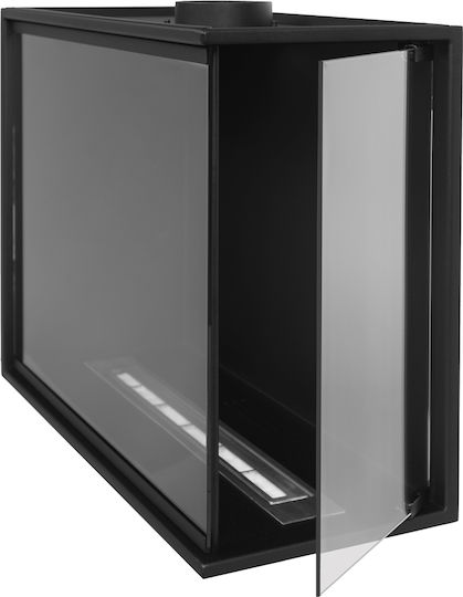 Globmetal Wandmontiert Bioethanol Kamine Innenbereich Schwarz 60xx