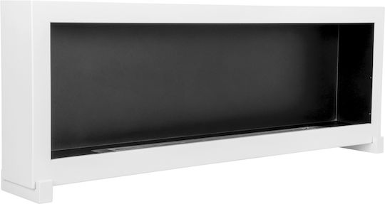 Bioethanol Fireplace Standing 120cm Box White