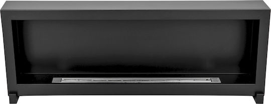 Bioethanol-Kamin Boden Stehend 120cm Box Schwarz