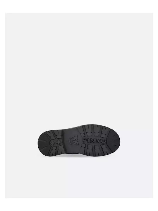 Mia 19 Leder Stiefeletten Damen Schwarz