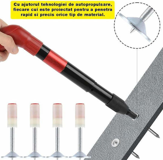 Siks Set De Înlocuire Cuie Rotunde 50 Piese Pistol Capse Oțel Beton Cărămidă Lemn Gips Carton Aac Calibru 7.3 Mm Alb