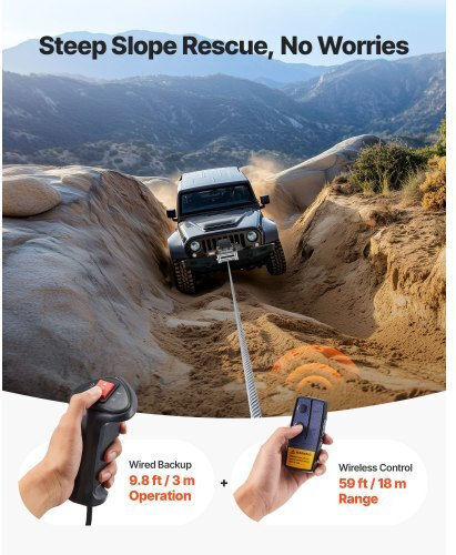 Vevor Electric 4x4 Car Winch 12V with Towing Capacity 4500kg