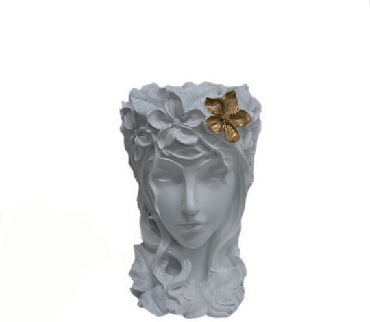Velve Vază Decorativă Ceramică Albă Φ18xΥ33cm