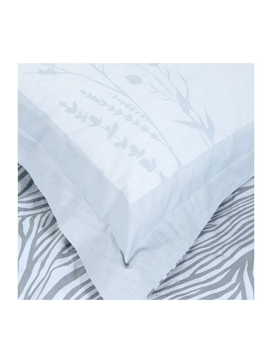 Nima Bettbezug-Set Baumwolle Einzelbett mit Kissenbezug 160x240 Blau
