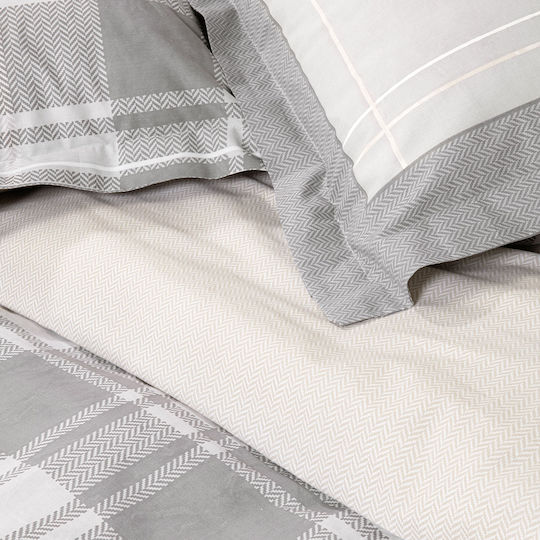 Nima Arthur Set Față de Pernă Oxford Grey-beige 52x72cm.