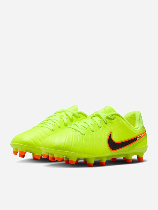 Tiempo Legend 10 Academy MG Kids Soccer Cleats Molded Outsole Green