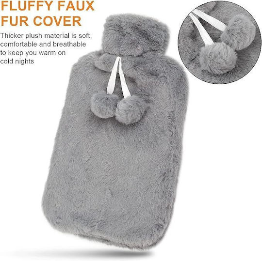Termofor în culoarea Gri pentru sticle de apă caldă și pachete de gheață Utilizare generală 23x12.5cm 500ml