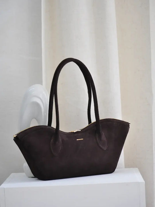 Bisou Small Leather Women's Bag Shoulder Brown