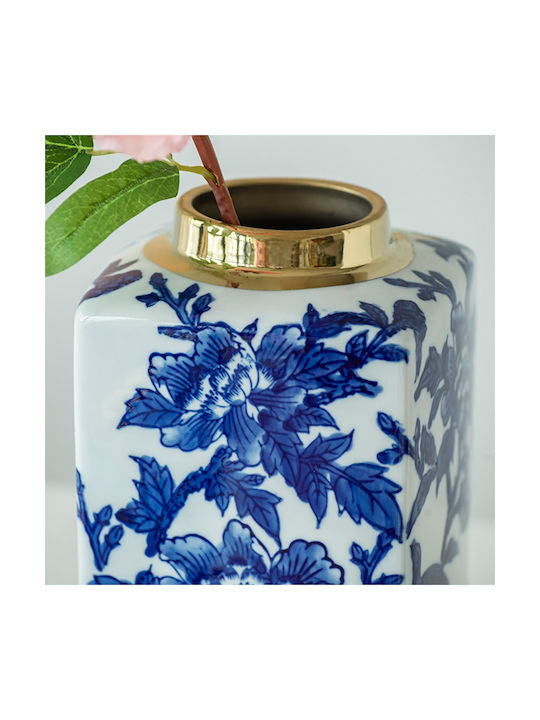 Artekko Decorative Vase Melania Blue 32x16x32cm