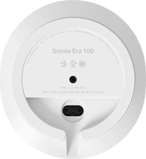 Sonos Era 100 Αυτοενισχυόμενο Ηχείο με Wi-Fi & Bluetooth (Τεμάχιο) Λευκό