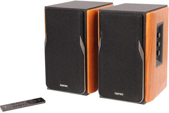 Edifier R1380DB Αυτοενισχυόμενα Ηχεία με Bluetooth 42W (Ζεύγος) Καφέ