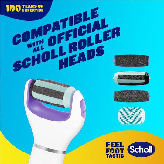 Scholl Velvet Smooth Expertcare 2 În 1 Pilă Electrică Pedi Îndepărtare Eficientă Picioare Catifelate În Câteva Minute Role Fine Rotative Design Ergonomic Baterii Incluse – Culoare Roz