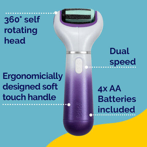 Scholl Velvet Smooth Expertcare 2 În 1 Pilă Electrică Pedi Îndepărtare Eficientă Picioare Catifelate În Câteva Minute Role Fine Rotative Design Ergonomic Baterii Incluse – Culoare Roz
