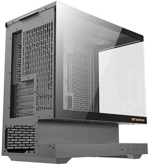 Darkflash Floatron F1 Gaming Midi Tower Κουτί Υπολογιστή με Πλαϊνό Παράθυρο και ARGB Φωτισμό Μαύρο