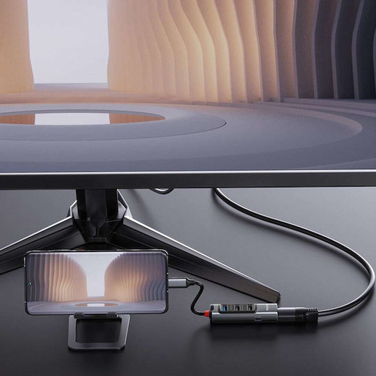 Yesido HB23 USB-C Docking Station mit DisplayPort 4K PD Gray