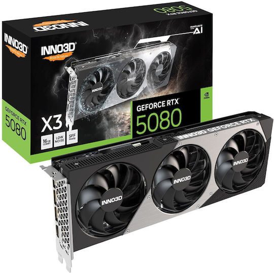 Inno 3D GeForce RTX 5080 16GB GDDR7 X3 Κάρτα Γραφικών