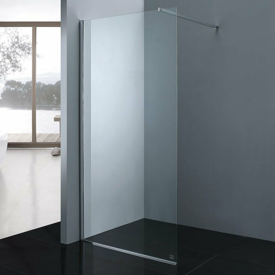 Devon Iwis Walk-in Fixed Side for Shower 59x200cm Clean Glass Chrome