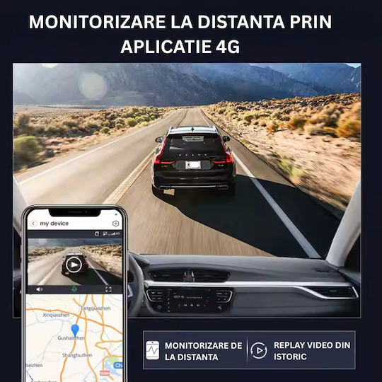 Taggo Σετ Κάμερα DVR Αυτοκινήτου 1440P Wi-Fi, GPS & Κάμερα Οπισθοπορείας