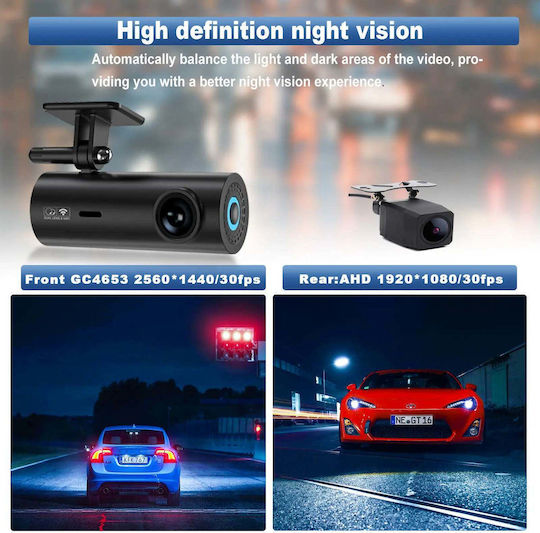 Taggo Set Autokamera DVR 1440P & Rückfahrkamera