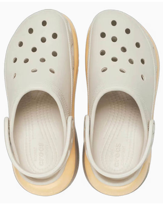 Crocs Classic Mega Crush Дамски Клоги Бежов