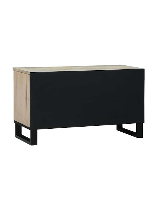 Kleiderschrank Büro Λευκό Και Μαύρο 80x33.5x46cm