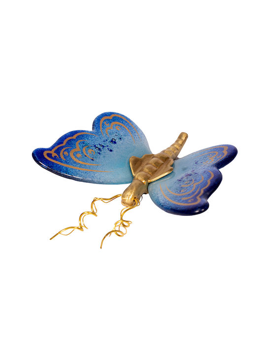 Fluture Din Sticlă 15x17 Iris Albastru