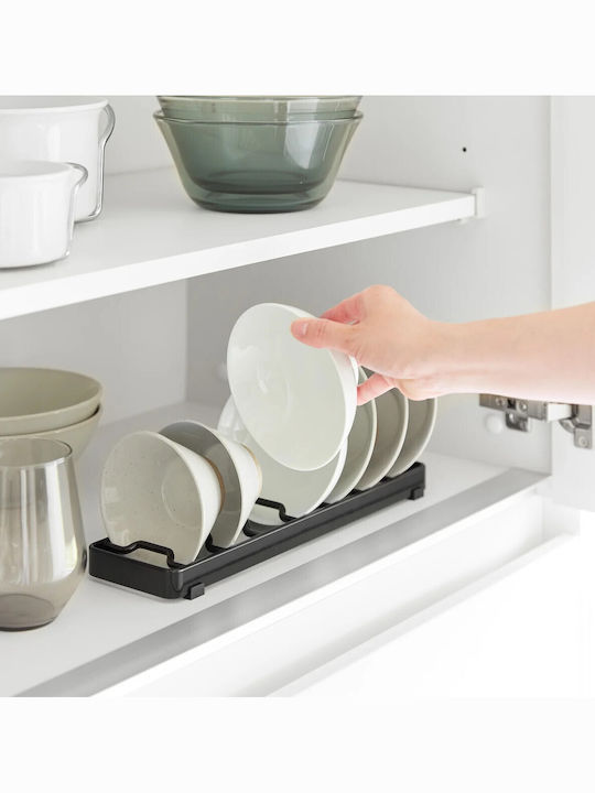 Yamazaki Tower Cabinet Dish Rack Inox in Black Colour 8.6x32x2.2cm