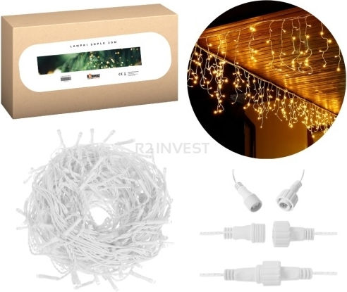 500 Luminite LED 20m. Alb cald tip Șir 1buc 500 Luminite LED 20m. Alb cald tip Șir 1buc