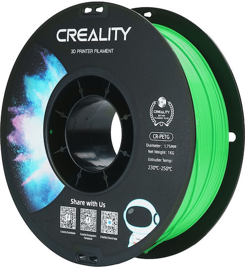 Creality3D PETG 3D Printer Filament 1.75mm Green 1kg 1pc Spool