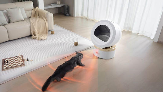 Mova Katzentoilette Selbstreinigend für Ecktoiletten Weiß