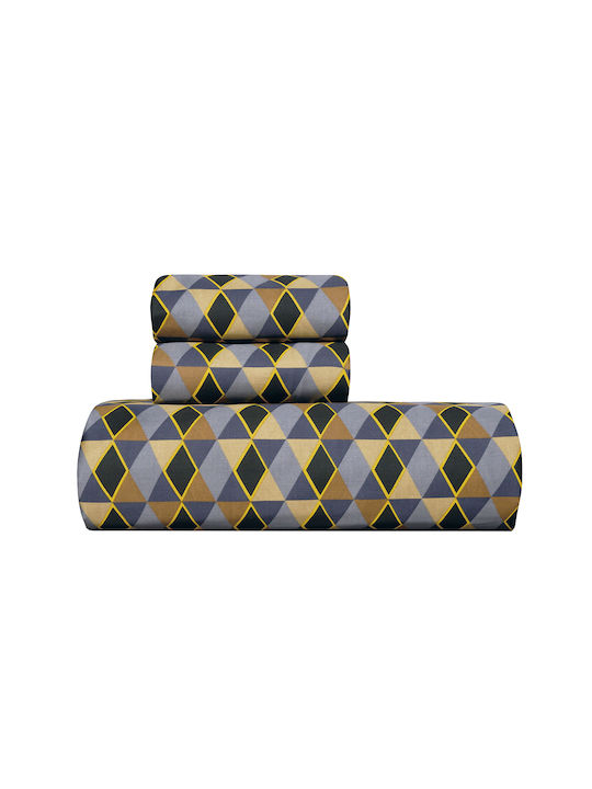 Kentia Duvet Cover Set Cotton King Size with 2 Pillowcases 260x240 Zahos 04