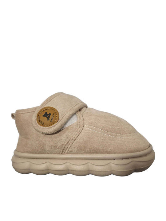 Kinderhausschuhe Stiefel Beige