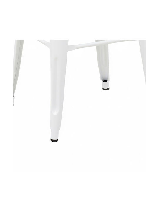 Hocker Für die Küche Metall Utopia Λευκή Ματ Απόχρωση 30x30x45cm