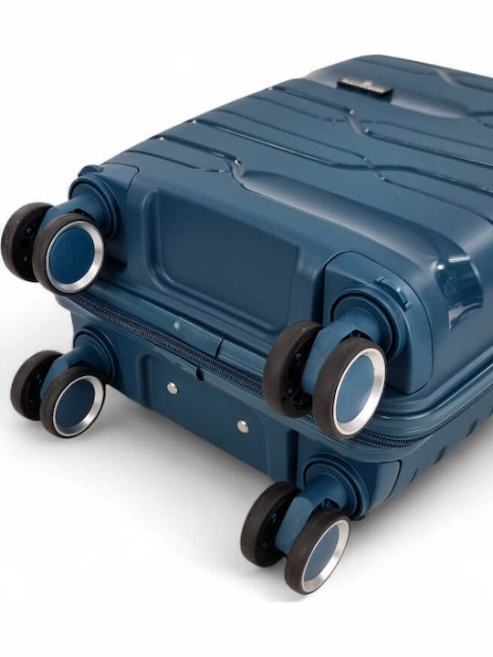 Cabin Hard Petrol Travel Suitcase With 4 Wheels Height 45cm